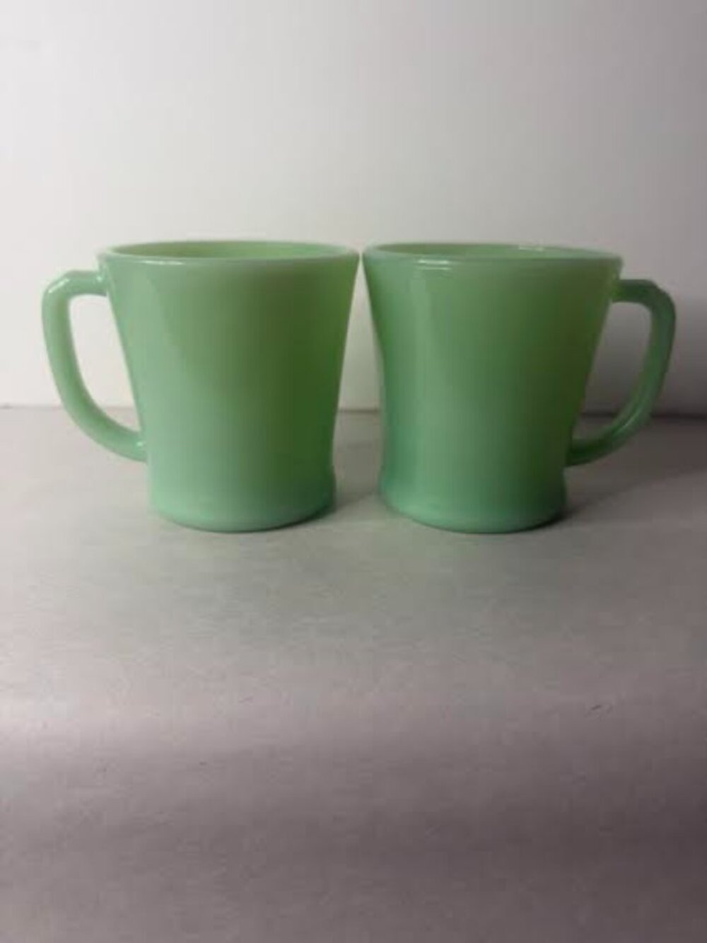 Fire-King 1950s Jade-ite D-Handle Mugs